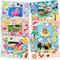 30 Packs Summer Acitivities Crafts for Kids, Beach Pool Picture Frame Craft Kits Summer Stickers for Back to School Classroom Gifts Party Favors